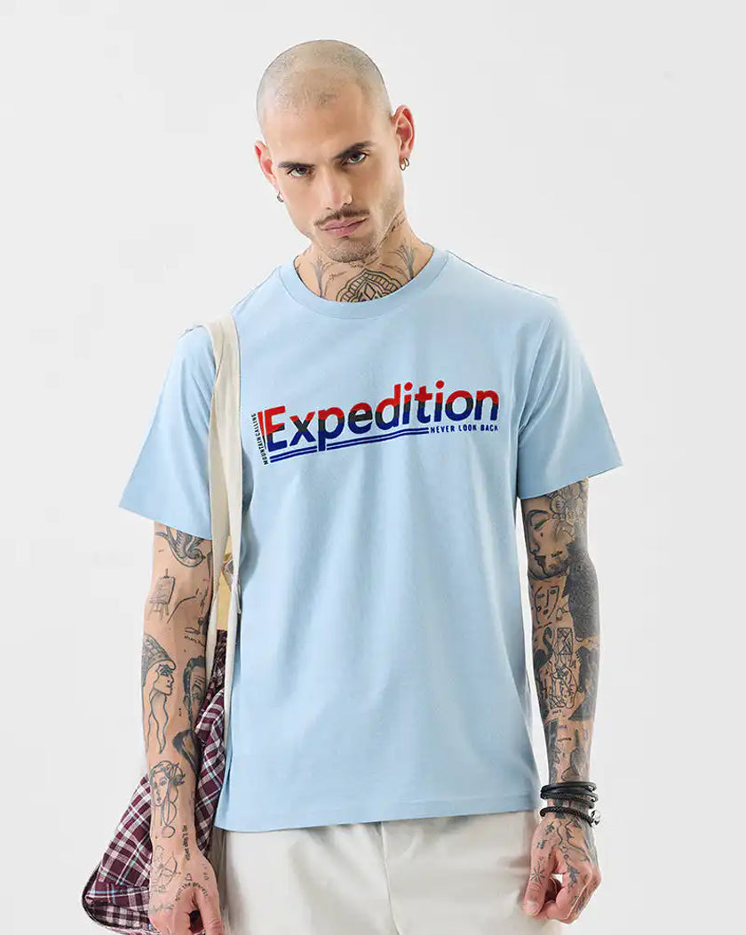 Light Blue Print T-Shirt
