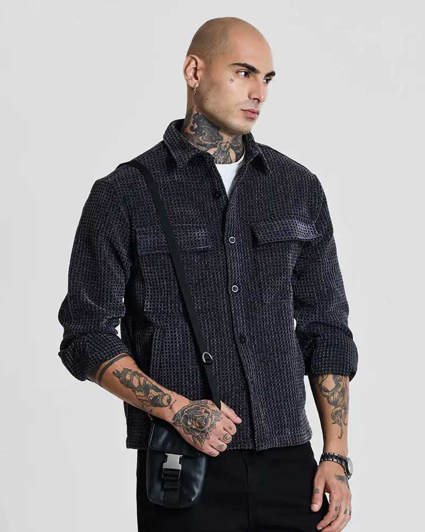 extured Double Pocket Overshirt