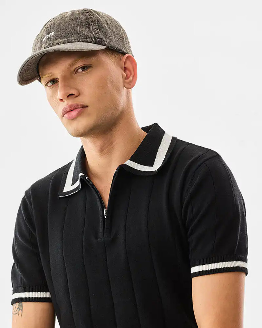 Fit Zipper Polo T-Shirt